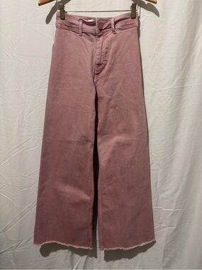 Zara pink high waist wide leg jeans